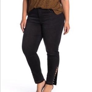 Seven7 Embellished Mid Rise Jeans